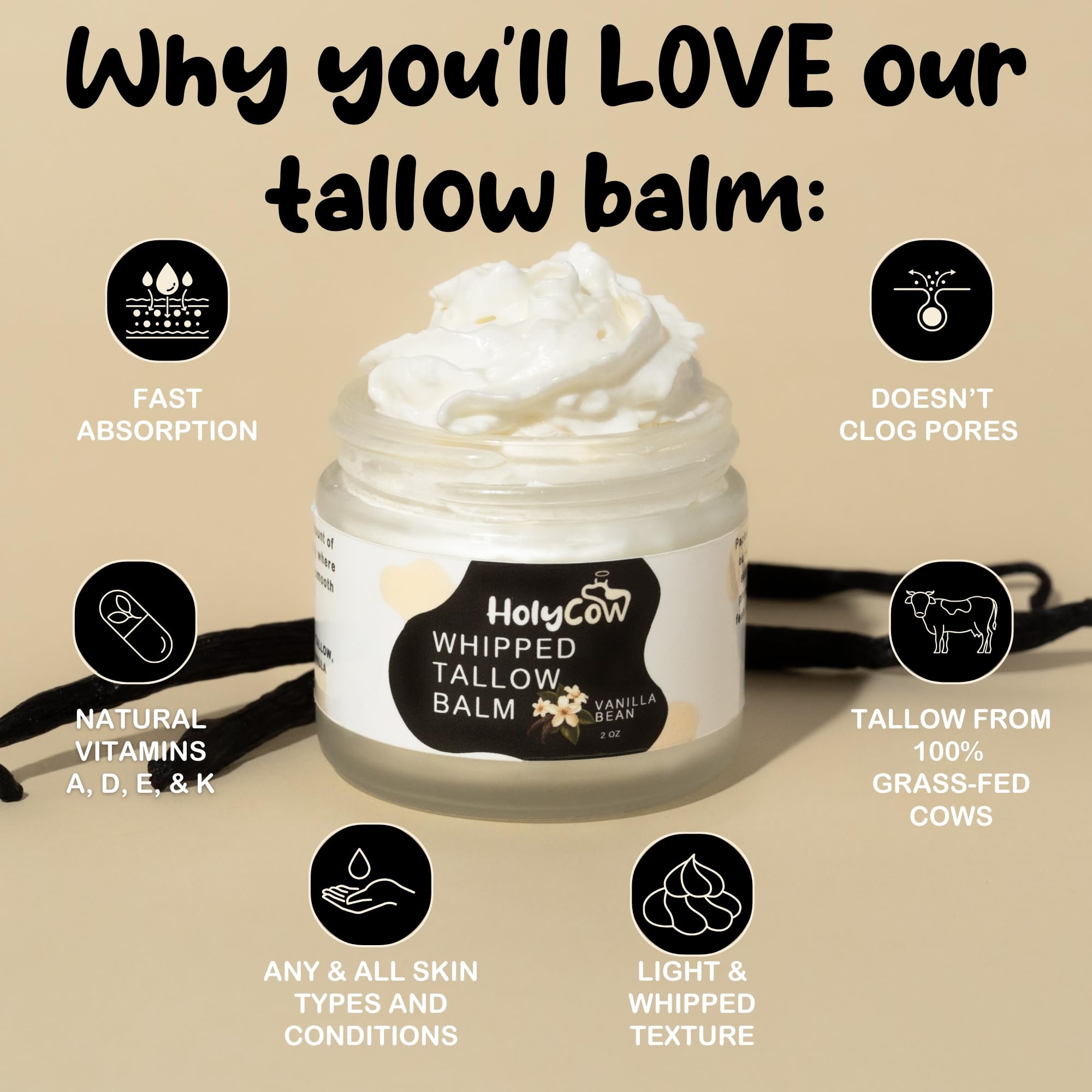 HolyCow huile de jojoba bio prête à nourrir le visage.
