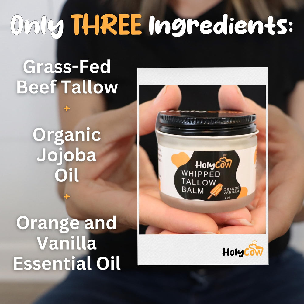 HolyCow gras de boeuf et jojoba: ingrédients naturels pour nourrir la peau.