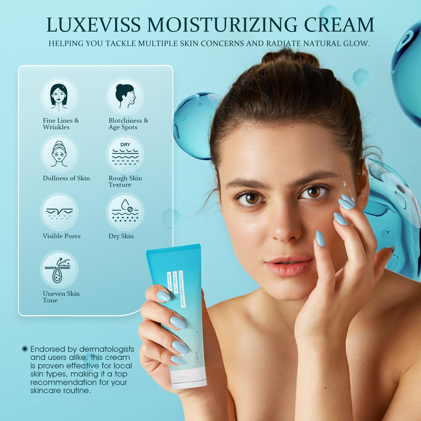 HOLYOM Crème Nuit, application rapide sans film gras.