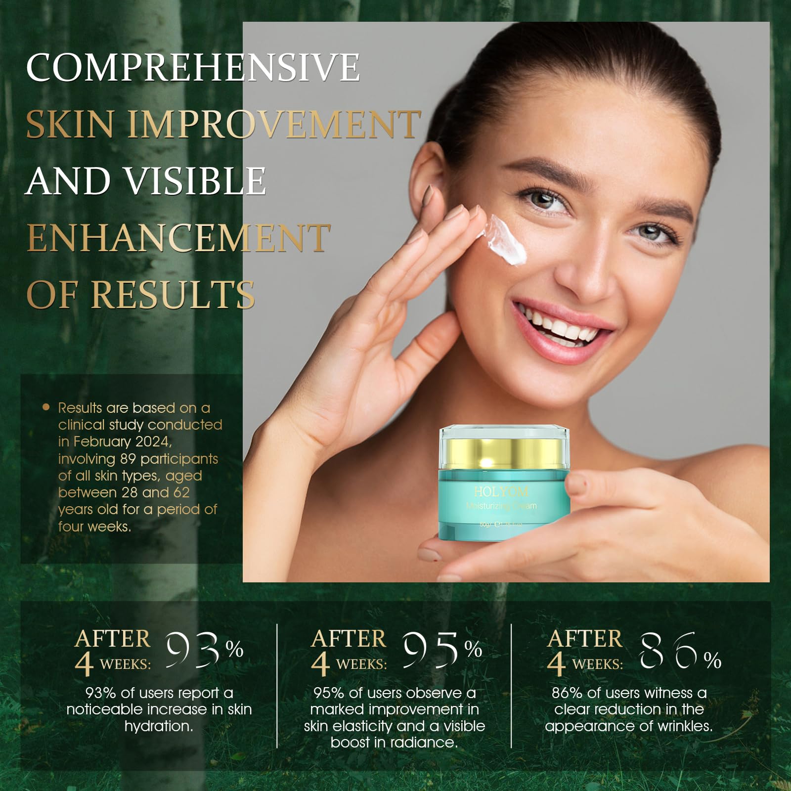 Cou et décolleté traités par HOLYOM Crepe Fix Creme ciblée.