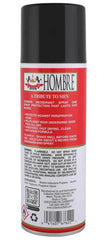 HOMBRE Red Deodorant bottle cap close-up highlighting quick-dry application.