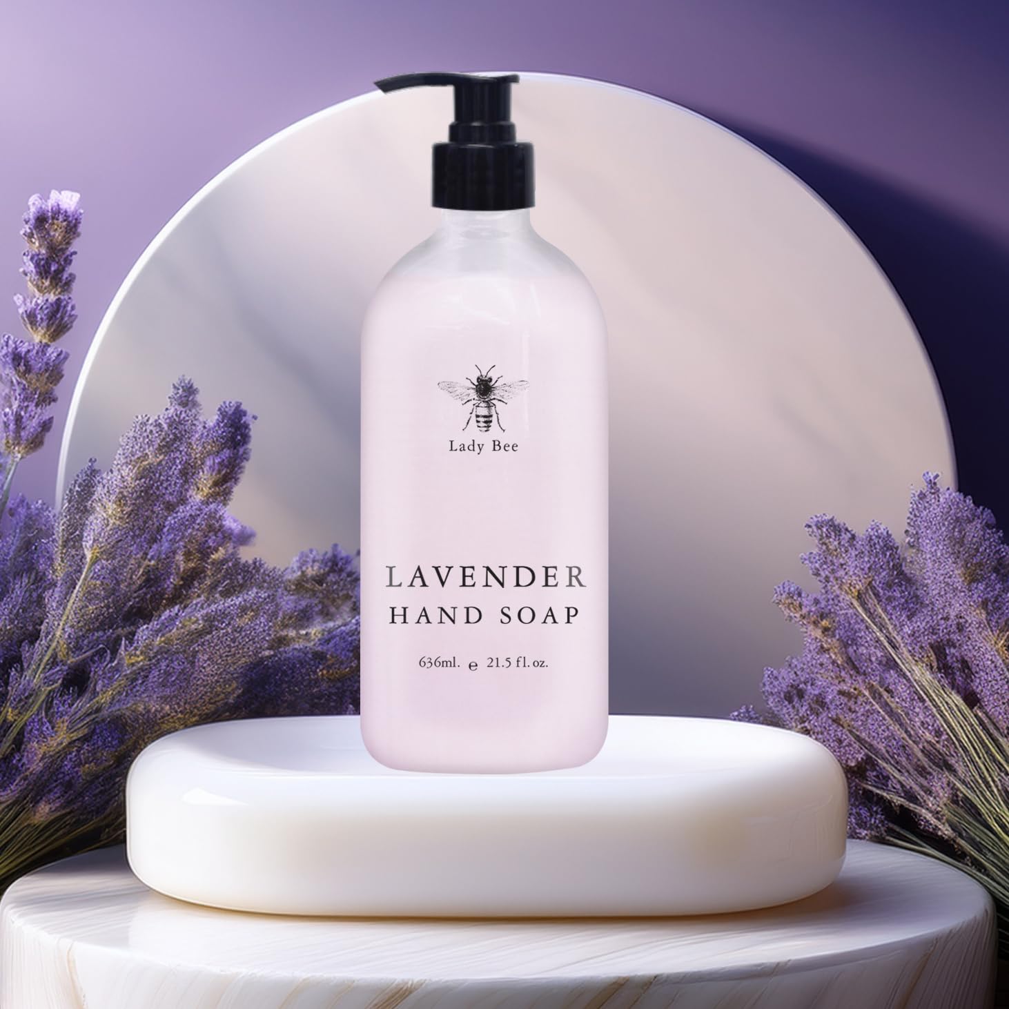 Lady Bee Tea Tree Mint pompe, fraîcheur vivifiante pour tous les lavages.
