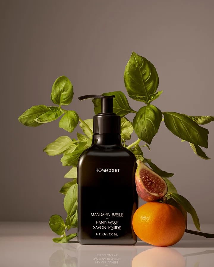 Homecourt savon mains mandarine-basil bouteille, hydratant et doux pour la peau