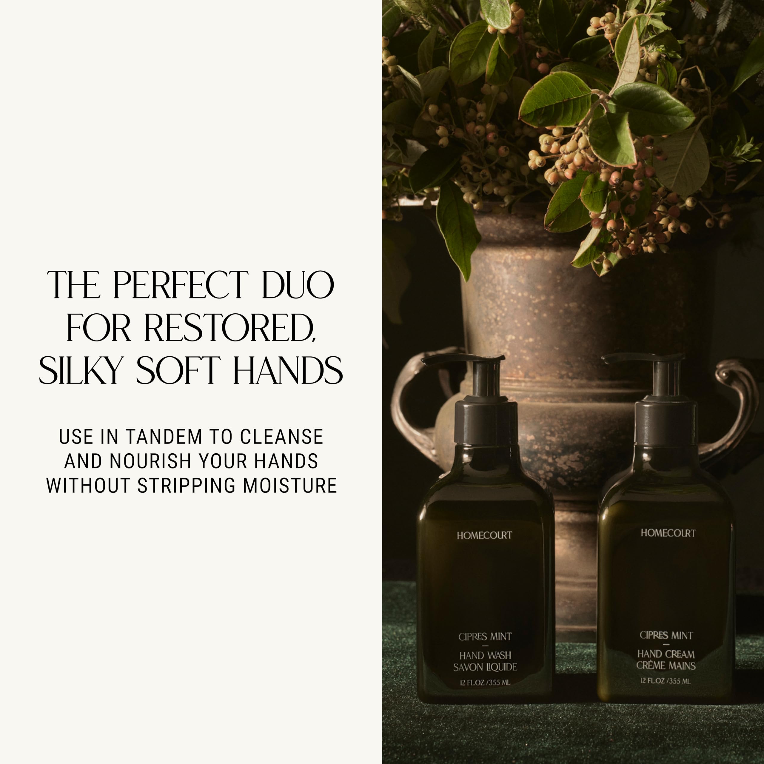 Homecourt savon mains mandarine-basil emballage recyclable, choix durable