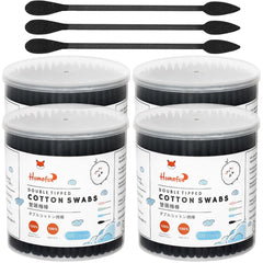 HOMEFOX coton-tiges pointu-charbon-noir pour précision parfaite en maquillage.