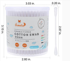 HOMEFOX cotons-tiges double-face blancs, retouches maquillages faciles