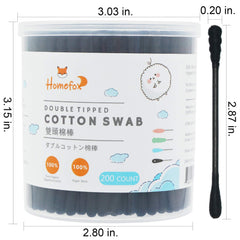 HOMEFOX embouts double-face charbon actif pour maquillage et soin
