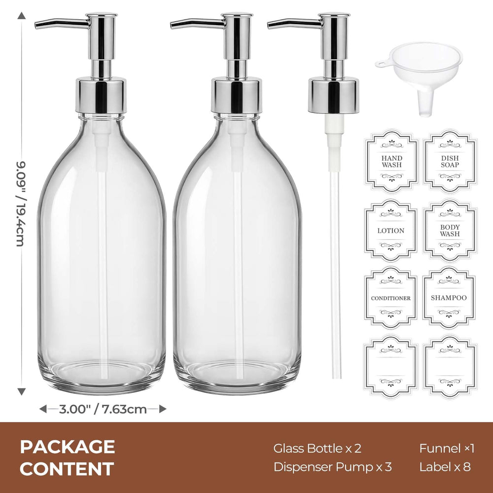 HomePicker bouteille verre clair 500ml préserve huiles et lotions