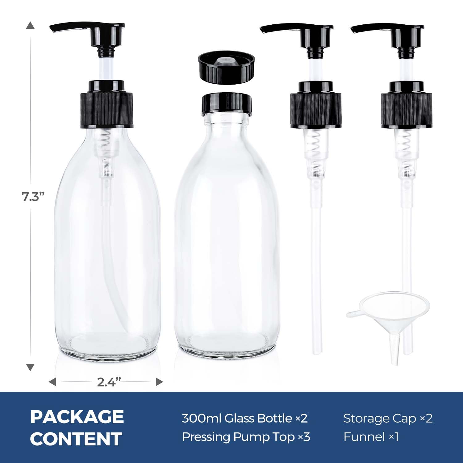 Lot de deux bouteilles HomePicker, idéal pour deux produits différents.
