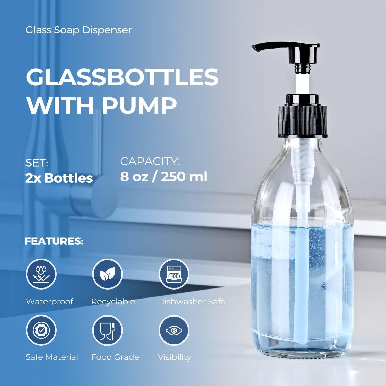 Pompe HomePicker délivrant 2 cm³ par pression pour un dosage précis.
