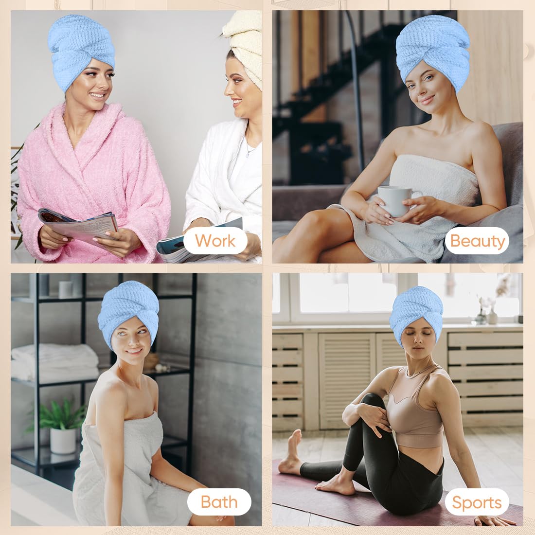 HOMEXCEL douceur microfibre, idéal pour boucles et frisottis.
