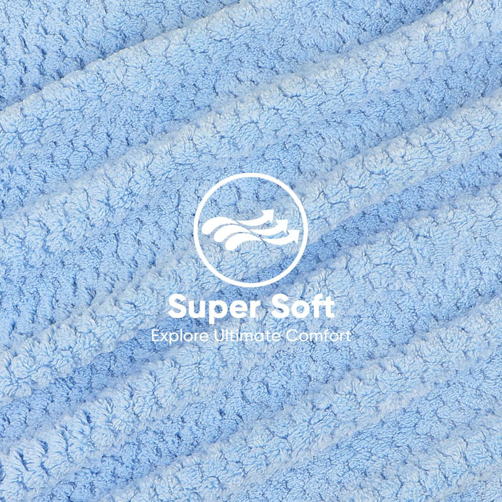 HOMEXCEL serviette microfibre cheveux 40x20, douceur pour des cheveux soyeux après lavage.