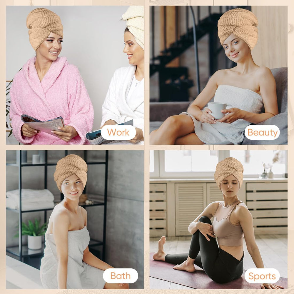 HOMEXCEL couverture rapide pour cheveux bouclés et épais après lavage