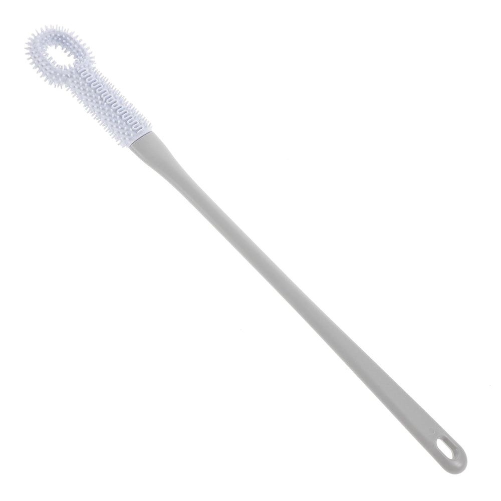 Brosse HOMOCONO pieds long manche bleu, nettoyage facilité sous la douche