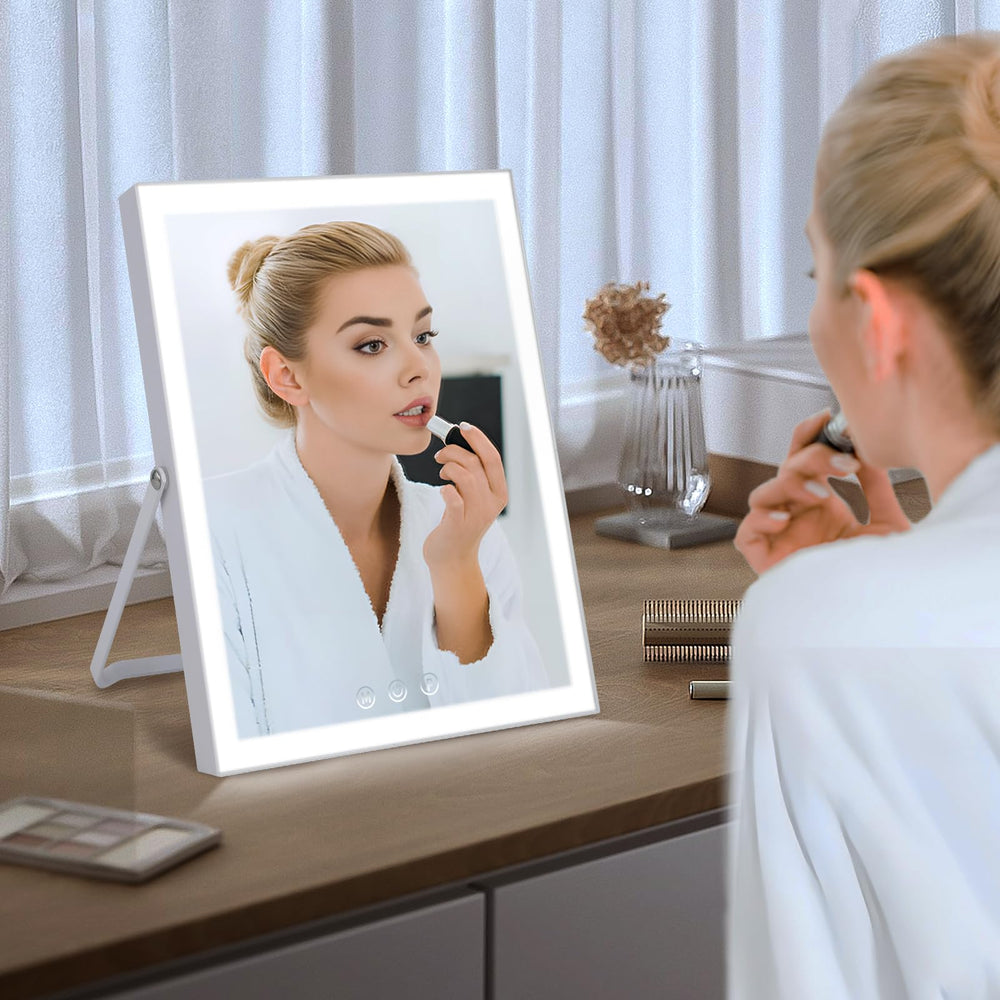 Miroir Homtang compact idéal sur coiffeuse et bureau