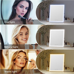 Miroir Homtang avec éclairage et 3 modes lumineux pour looks différents