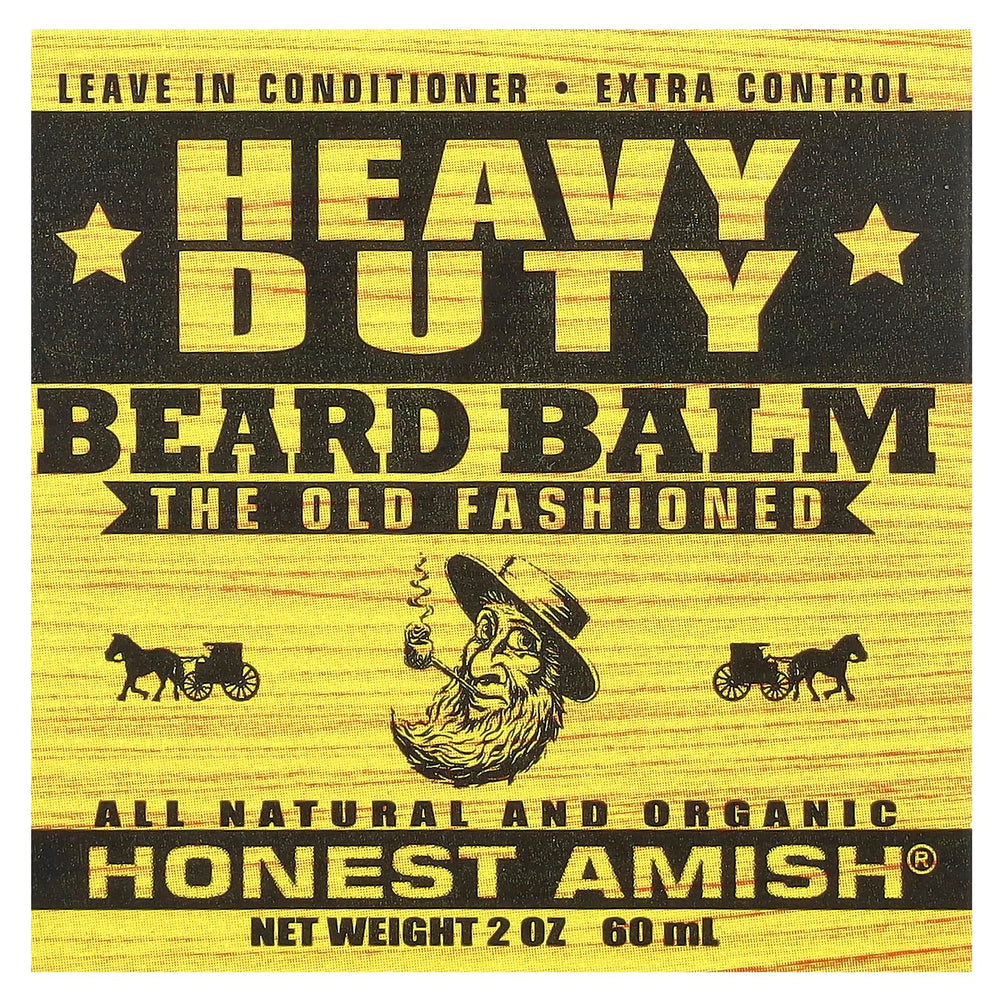 Texture onctueuse du baume barbe Honest Amish sur poils.