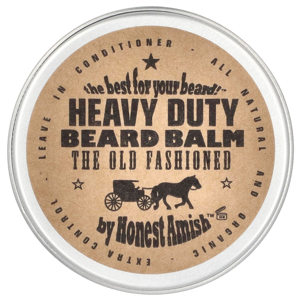 Baume Honest Amish et flacon de 2 oz pour barbe, soin fortifiant.