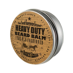 Honest Amish baume barbe dans une boîte de 4 oz, texture riche et démêlage.