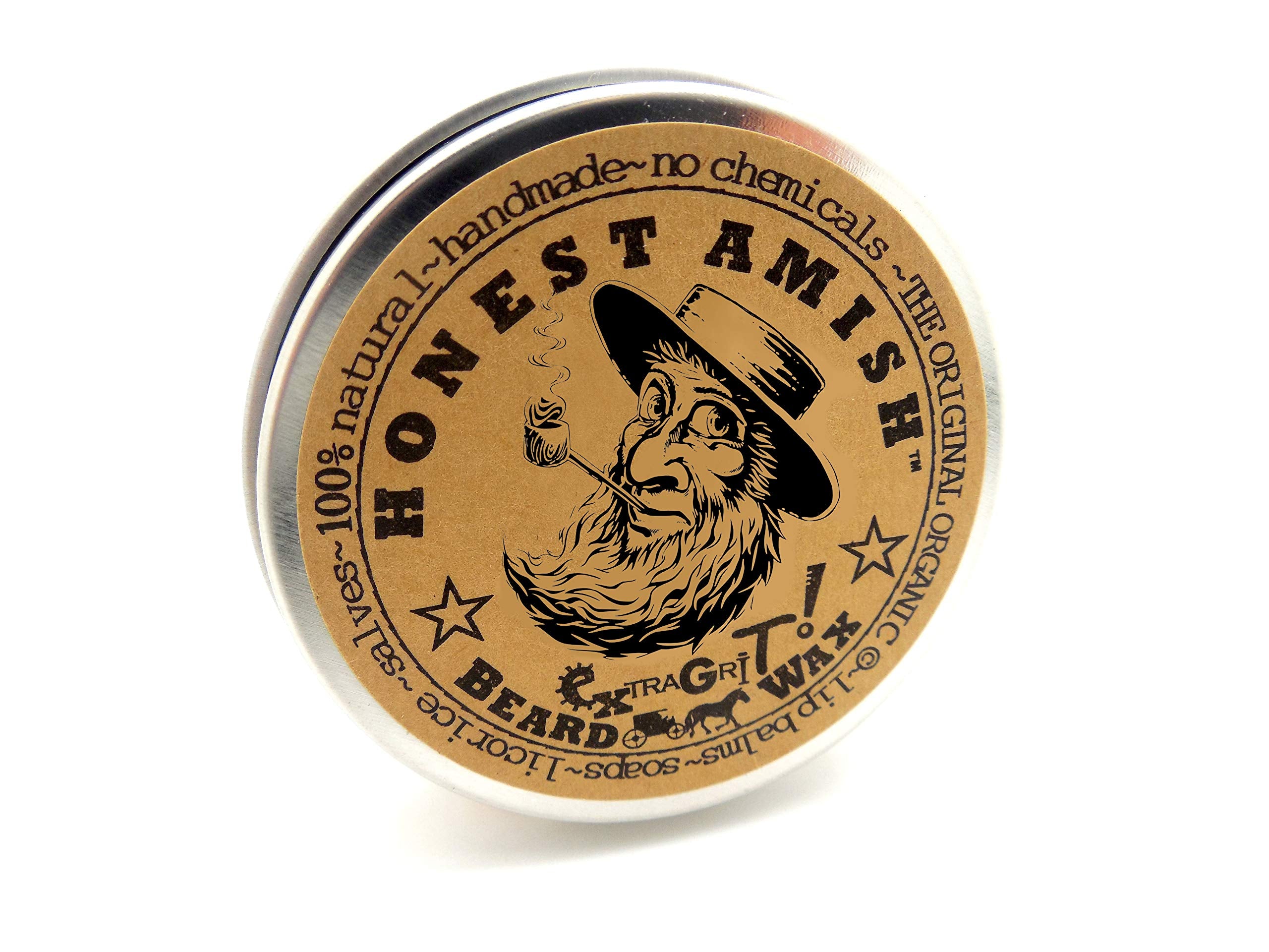 Texture douce de la cire Honest Amish pour une barbe mieux maîtrisée.