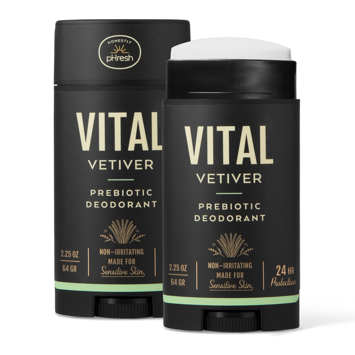 Honestly pHresh Bouteille Vital Vetiver pour une fraîcheur naturelle durable.