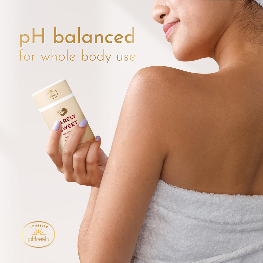 Honestly pHresh – protection d’odeur 24h, utilisation polyvalente sur le corps.