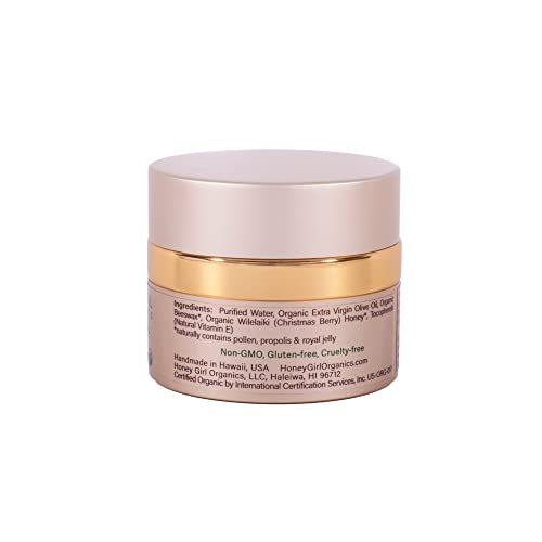 Honey Girl Organics Crème Nuit Extra Sensible sur visage, texture légère et hydratante.