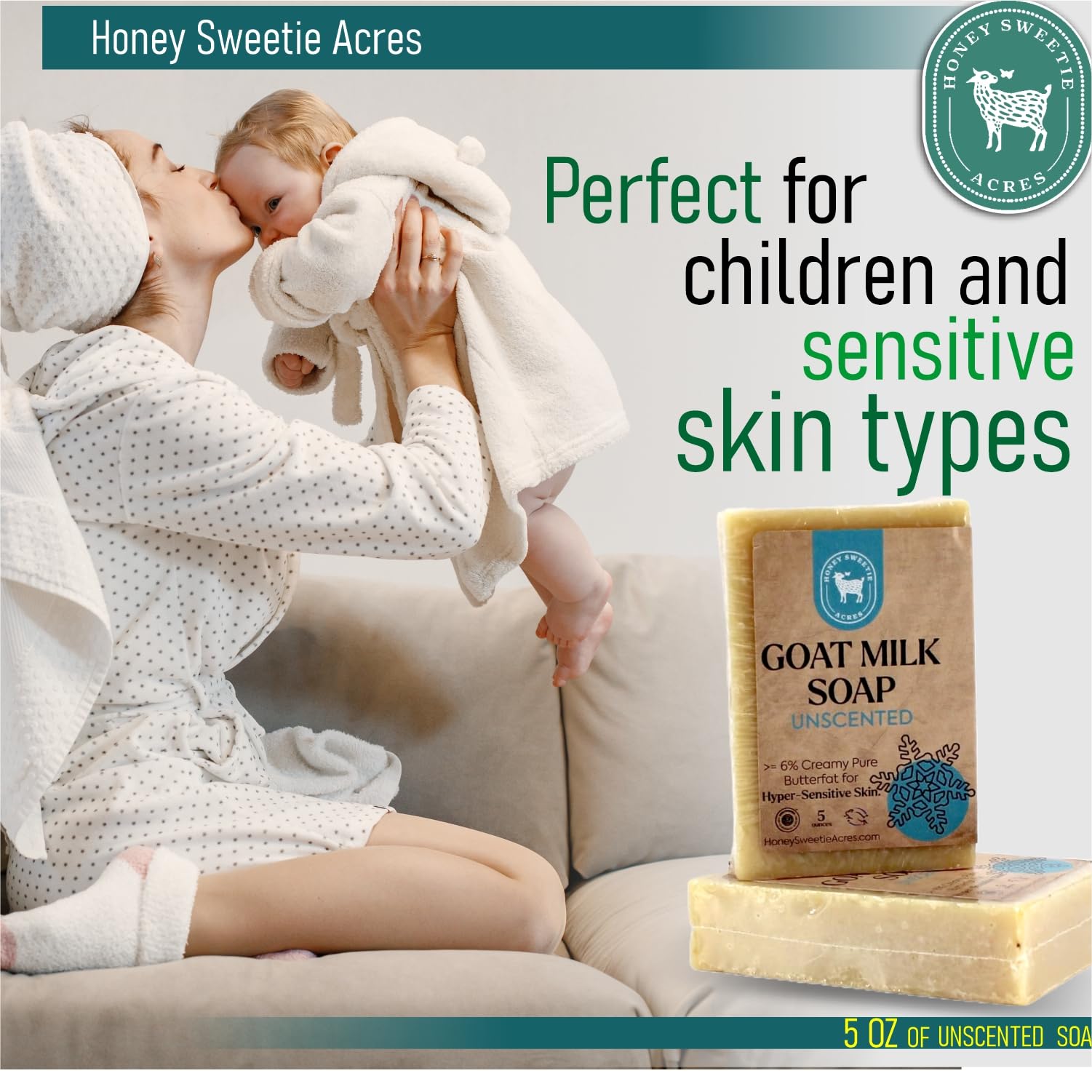 Honey Sweetie Acres formulation sans parabènes rituel doux et sûr