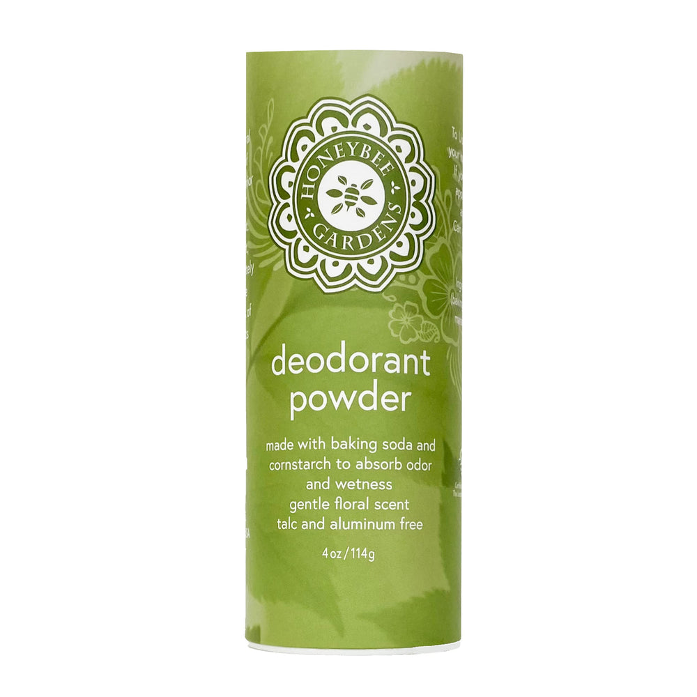 Honeybee Gardens Déodorant Poudre, bouteille prête à l’emploi pour application douce et rapide.