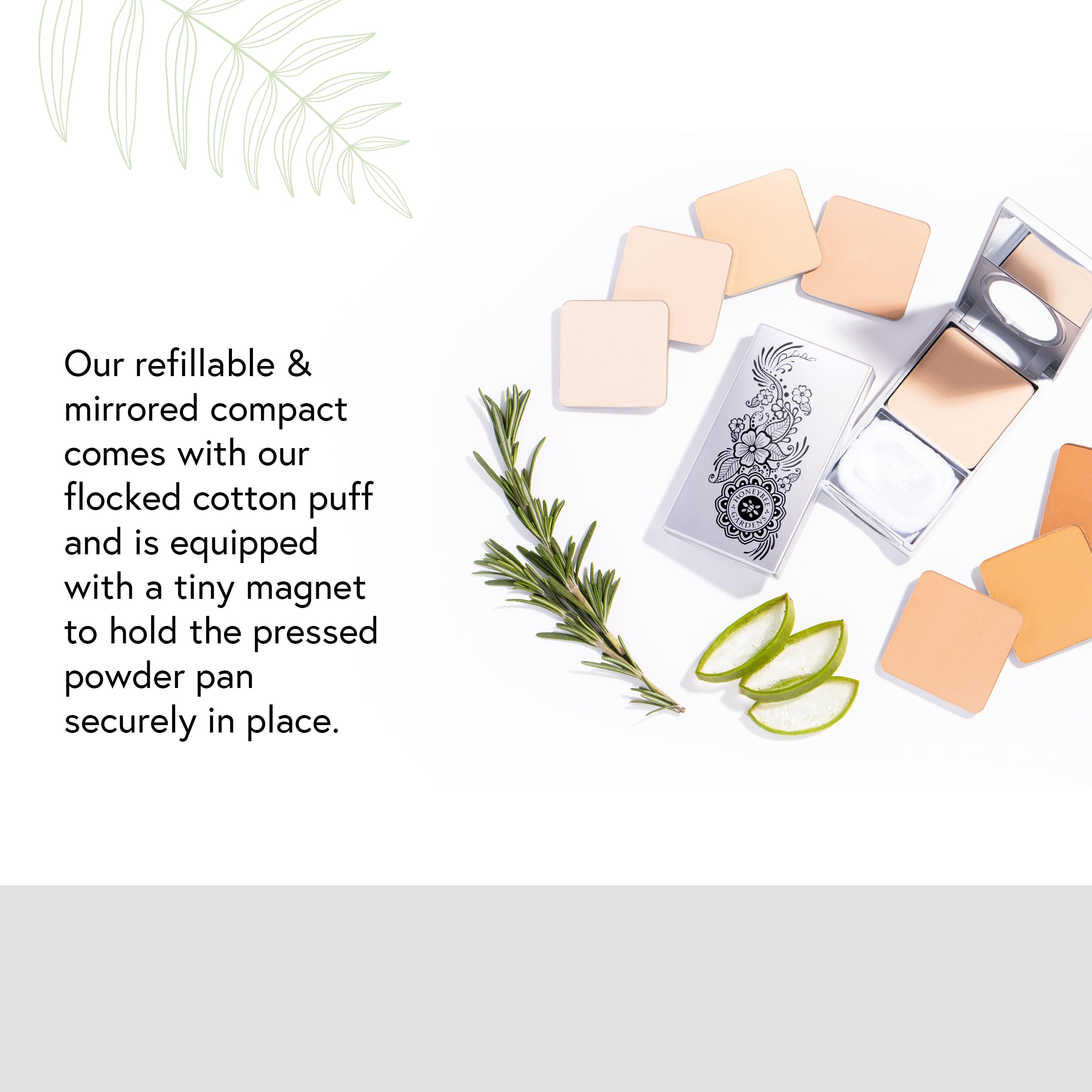 Honeybee Gardens kit maquillage vide portable pret pour retouches nomades