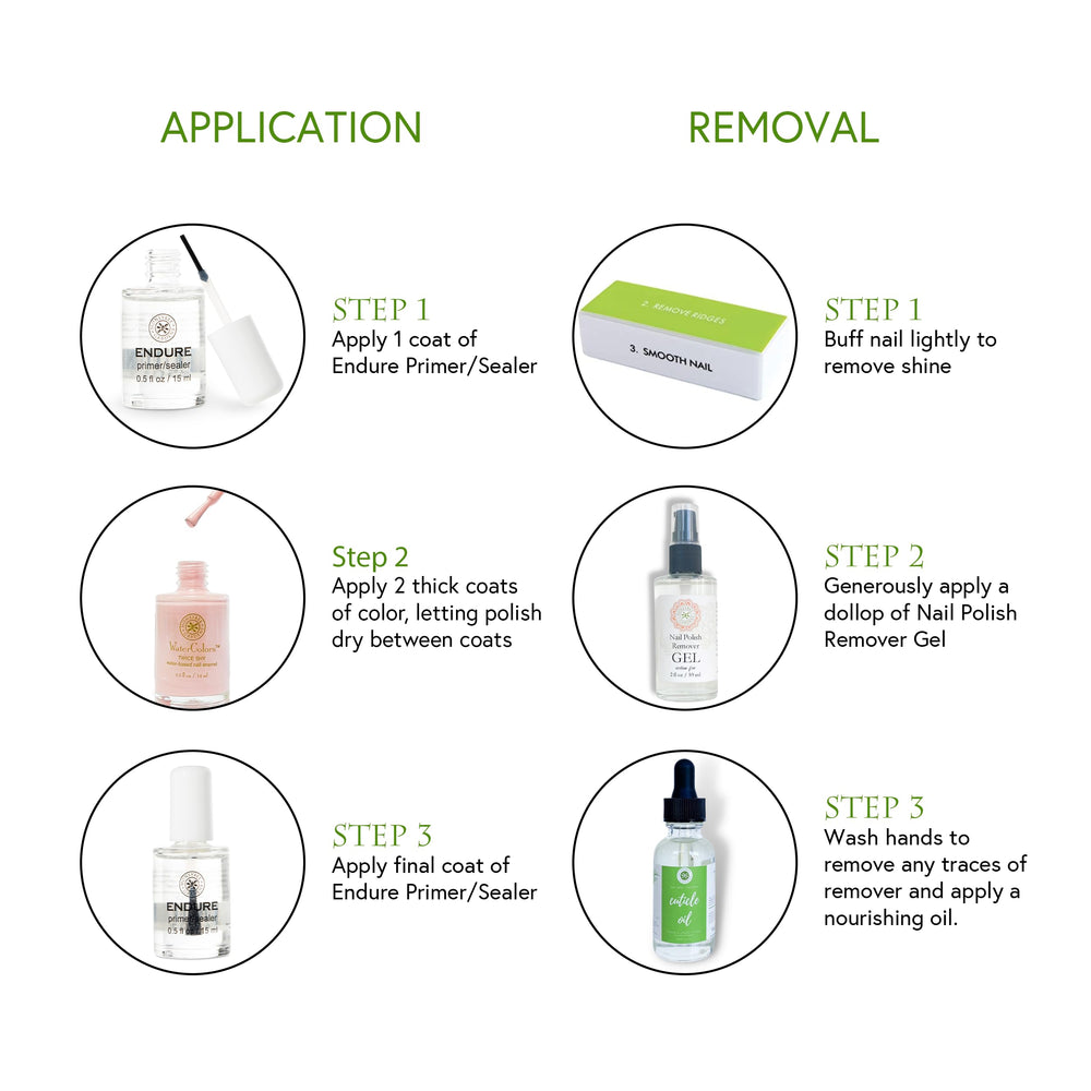 Honeybee Gardens vernis eau basee certification sans cruauté animale – sans ingrédients d’origine animale.