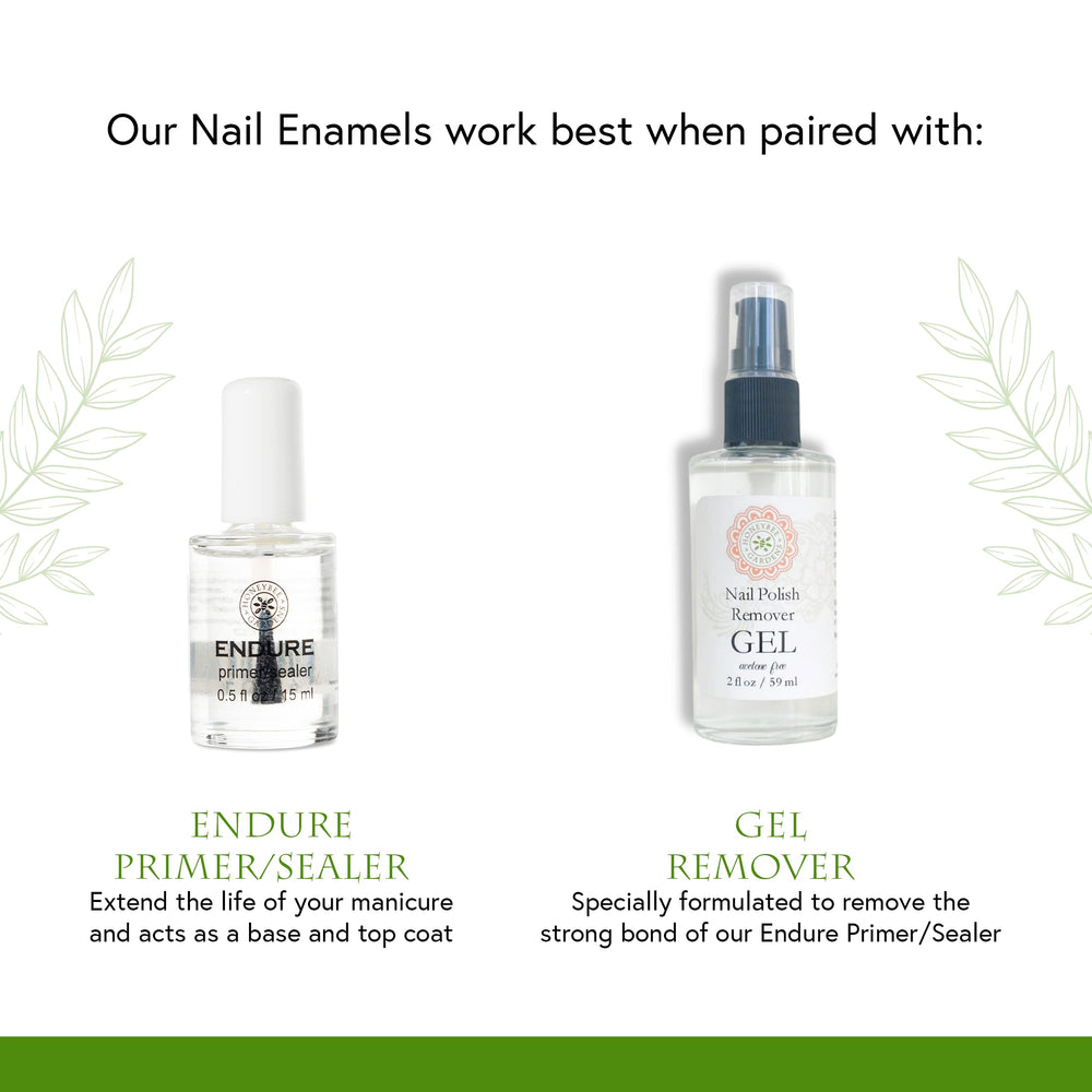 Honeybee Gardens vernis eau basee pinceau application douce – finition nette et précise.