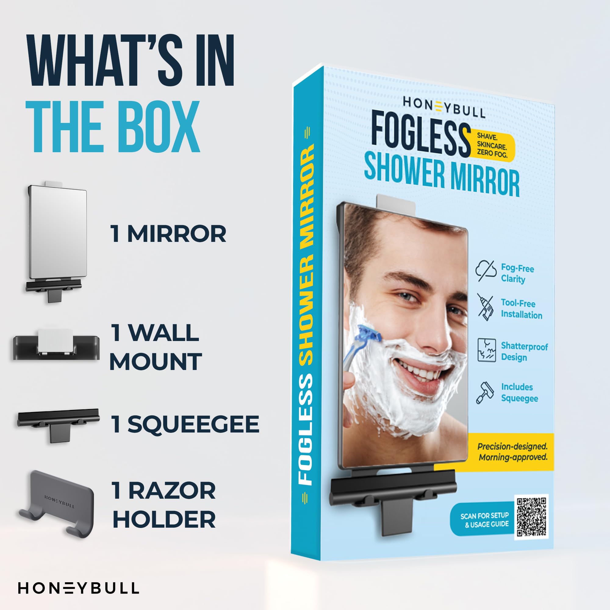 Miroir compact HONEYBULL s’adapte à toutes les salles de bains