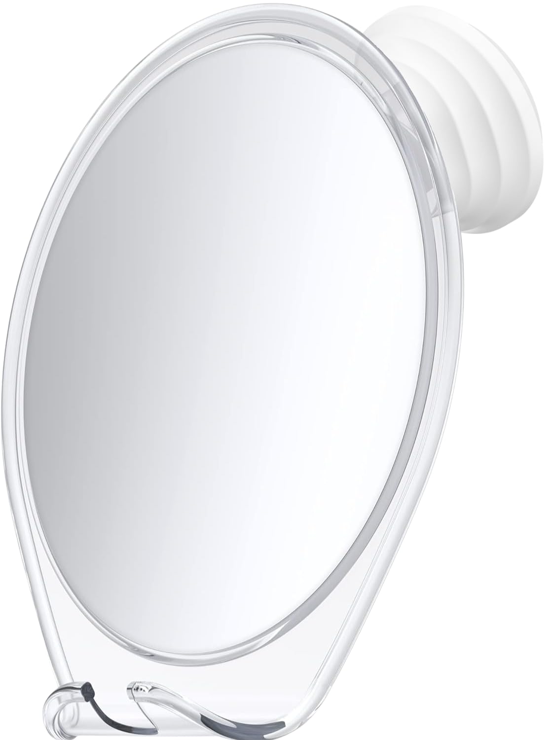 Miroir HoneyBULL anti-buée monté par ventouse, vue nette.