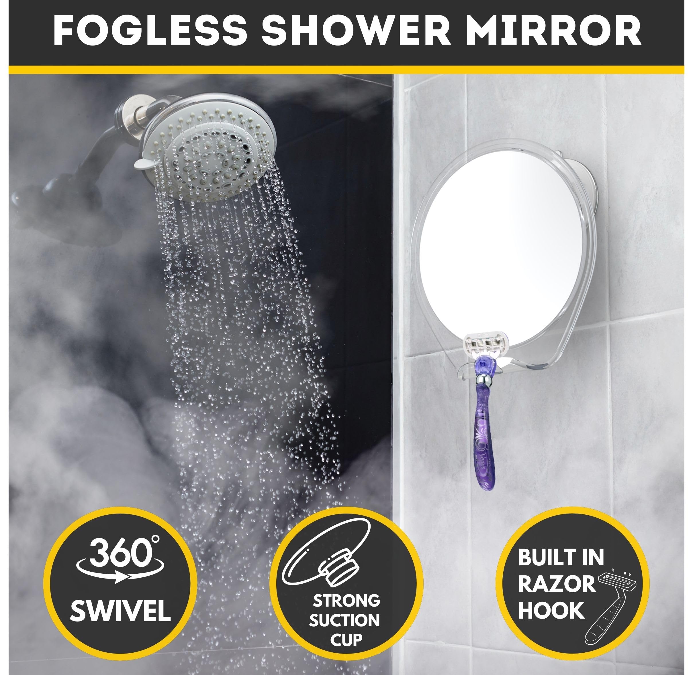 Miroir HoneyBULL pivotant pour angle réglable.