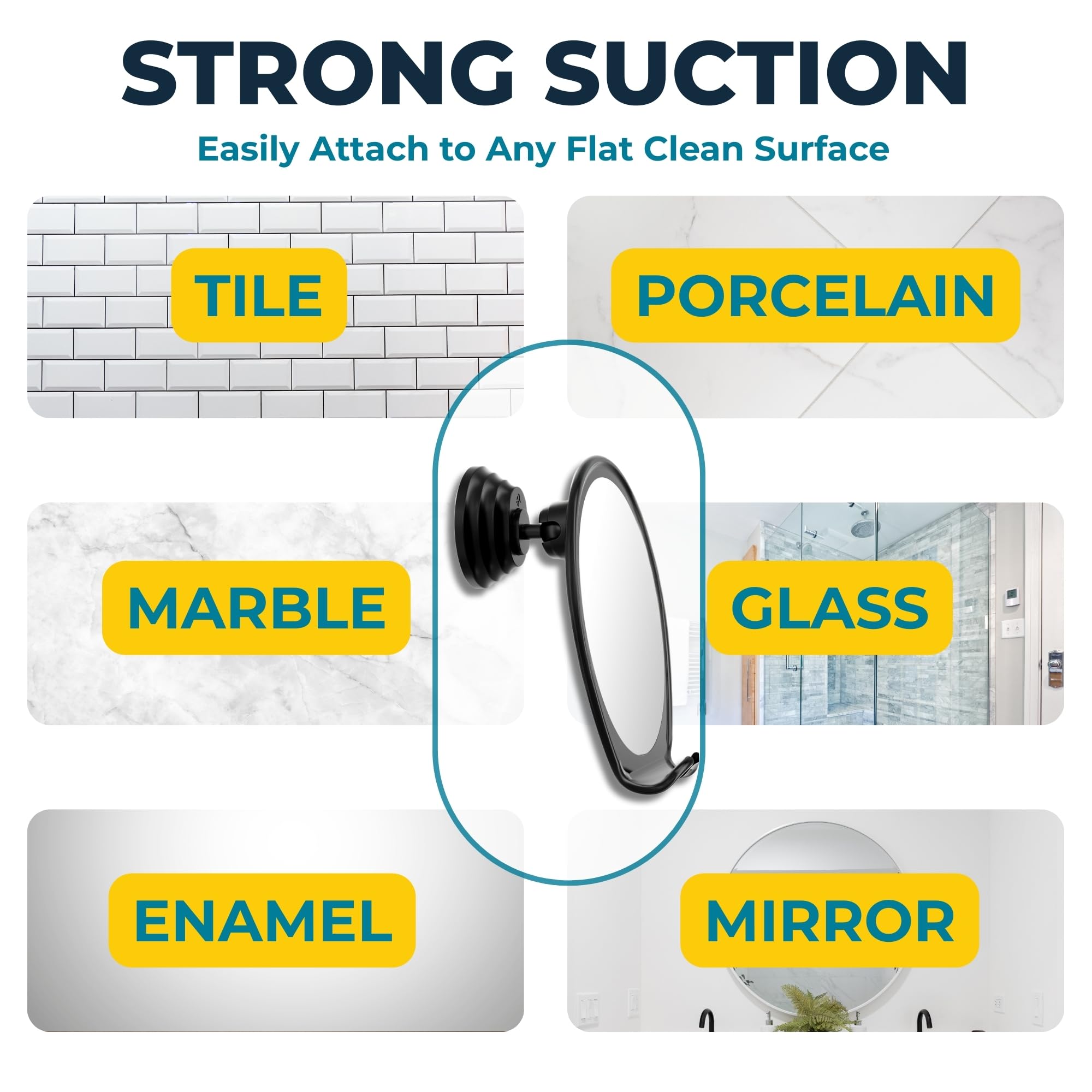 HoneyBULL miroir-douche porte-rasoir intégré pour rangement pratique.