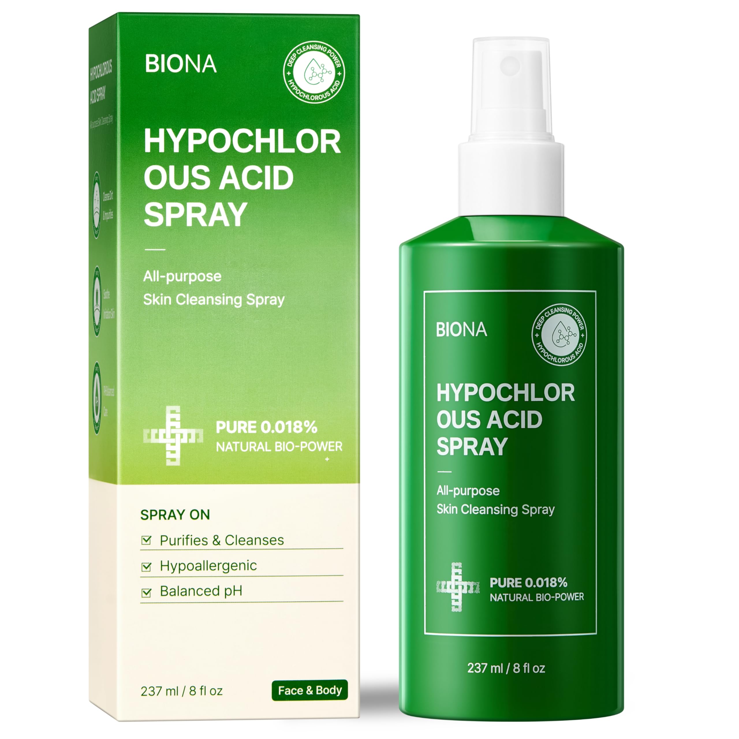 BIONA Honeydew Labs : bouteille spray hypochloreux pour le visage