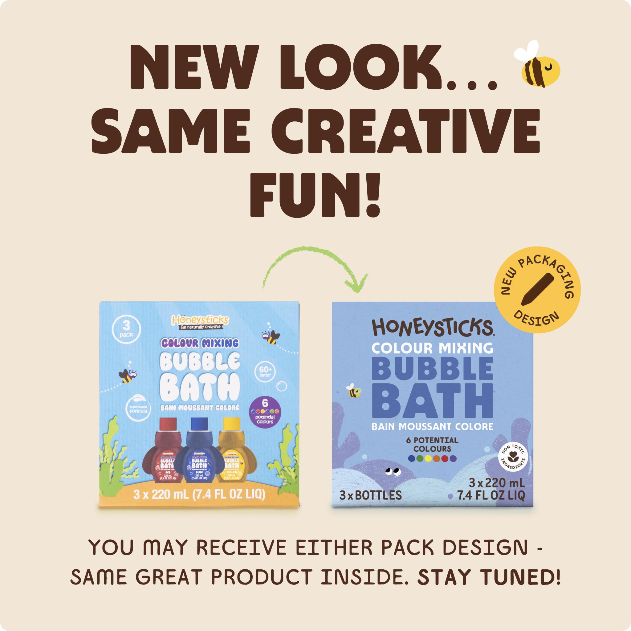 Honeysticks Eau colorée : l'eau change de couleur sans produits agressifs.
