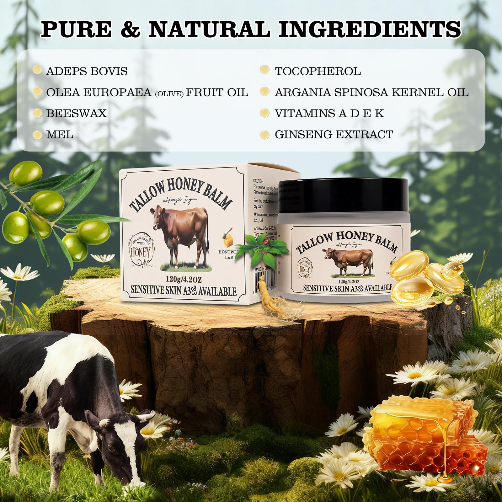Texture fondante du baume HONGIK INGUN, application douce sur le visage.