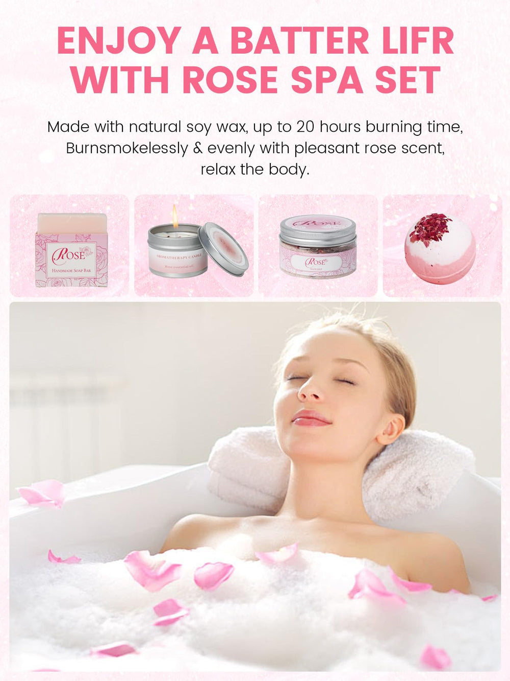 Conditionneur rose honiitaa, cheveux faciles à démêler et hydratés.