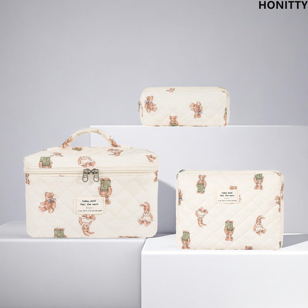 honitty cadeau parfait pour amie, trousse florale pour beauté et voyage.
