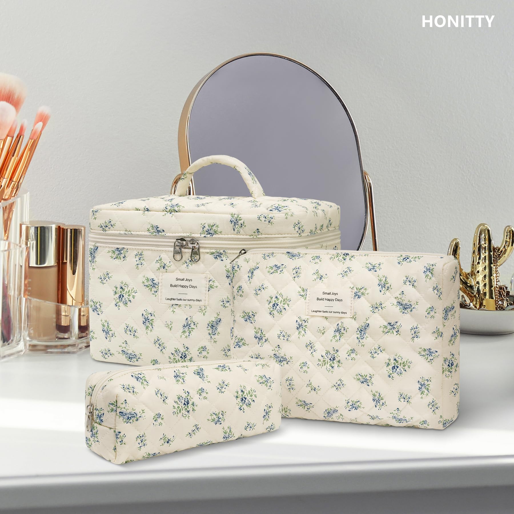 Coffret esthétique honitty pour soins et accessoires électroniques lors des déplacements