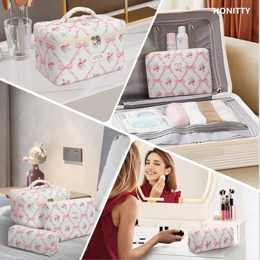 idée cadeau honitty sac maquillage floral, parfait pour offrir