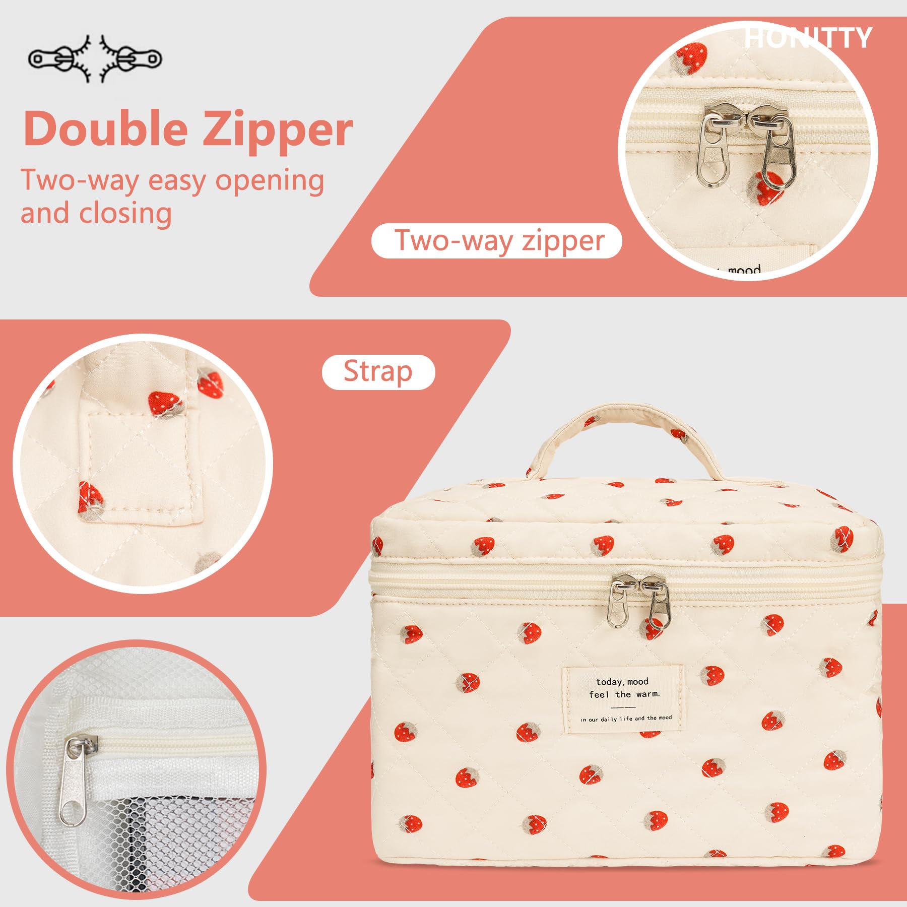 honitty pochette soin matelassée petite, transport discret et léger