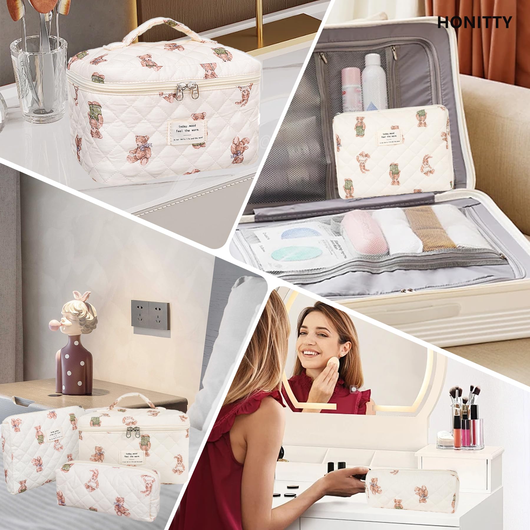 honitty rangement voyage multi-poches, compartiment pratique pour vos essentiels.