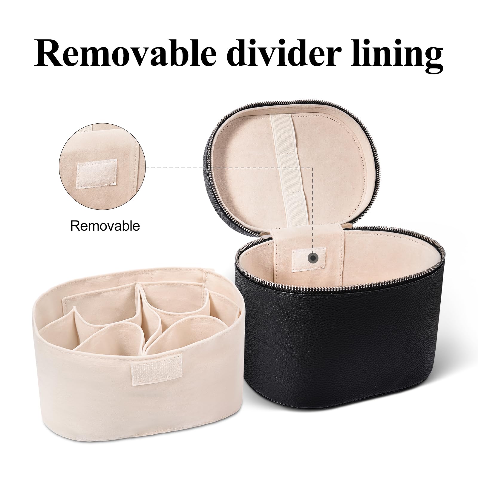 Honitty sac maquillage intérieur élastique pinceaux, maintien sûr des outils beauté lors des déplacements.