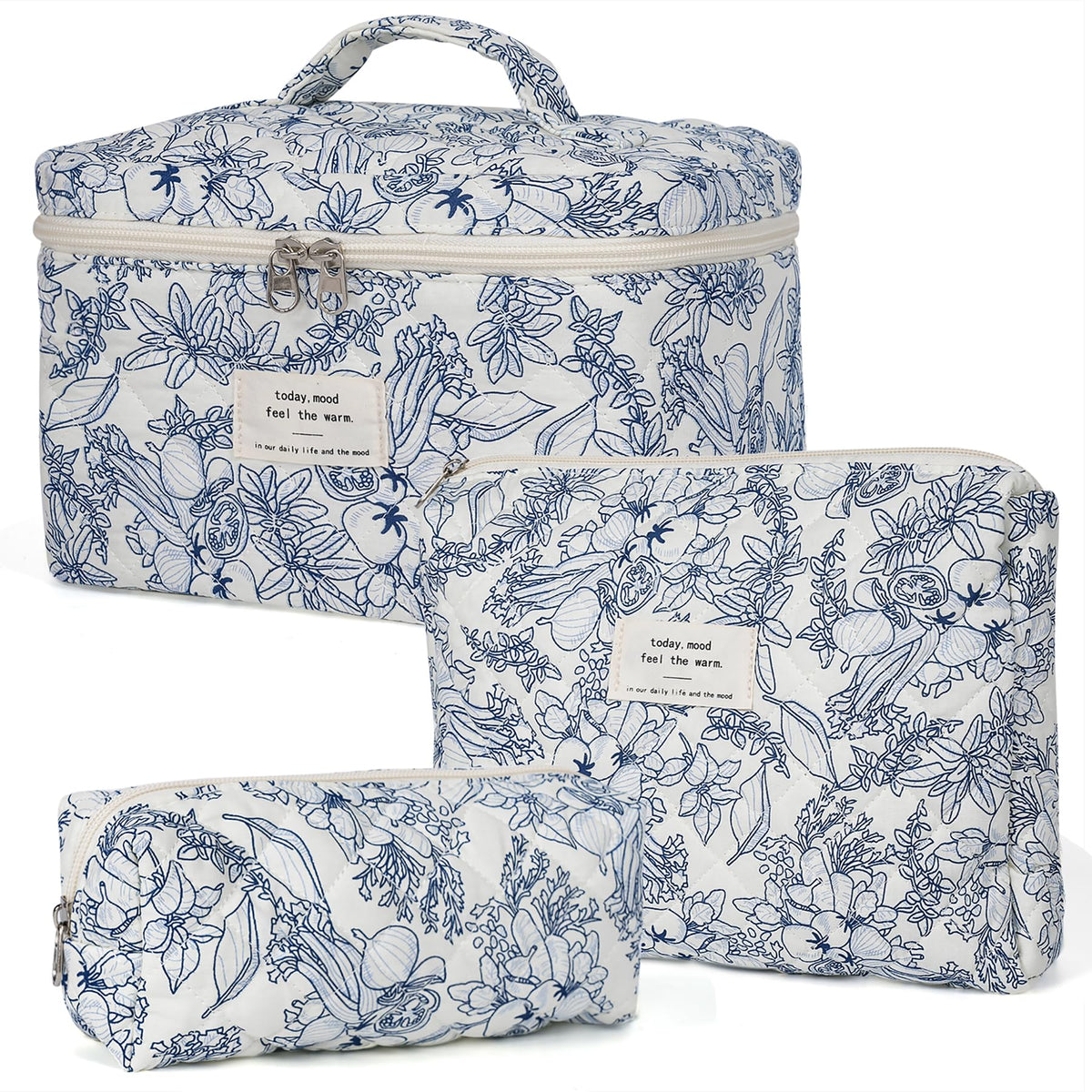 Honitty sac maquillage patchwork floral – rangement élégant pour vos produits