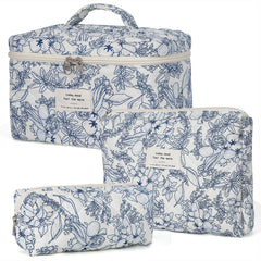 Honitty sac maquillage patchwork floral – rangement élégant pour vos produits