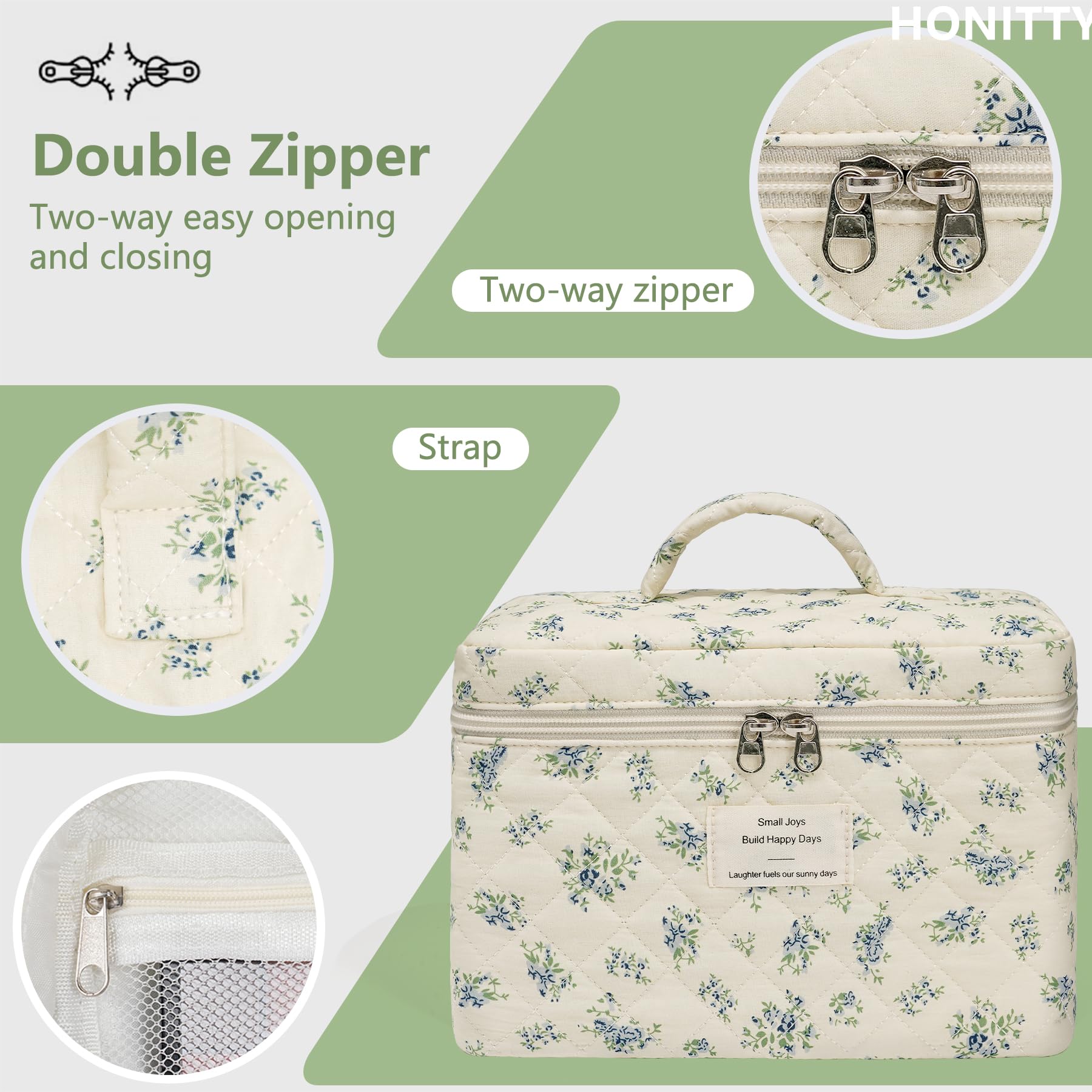 Trousse de voyage florale honitty, design tendance et résistante