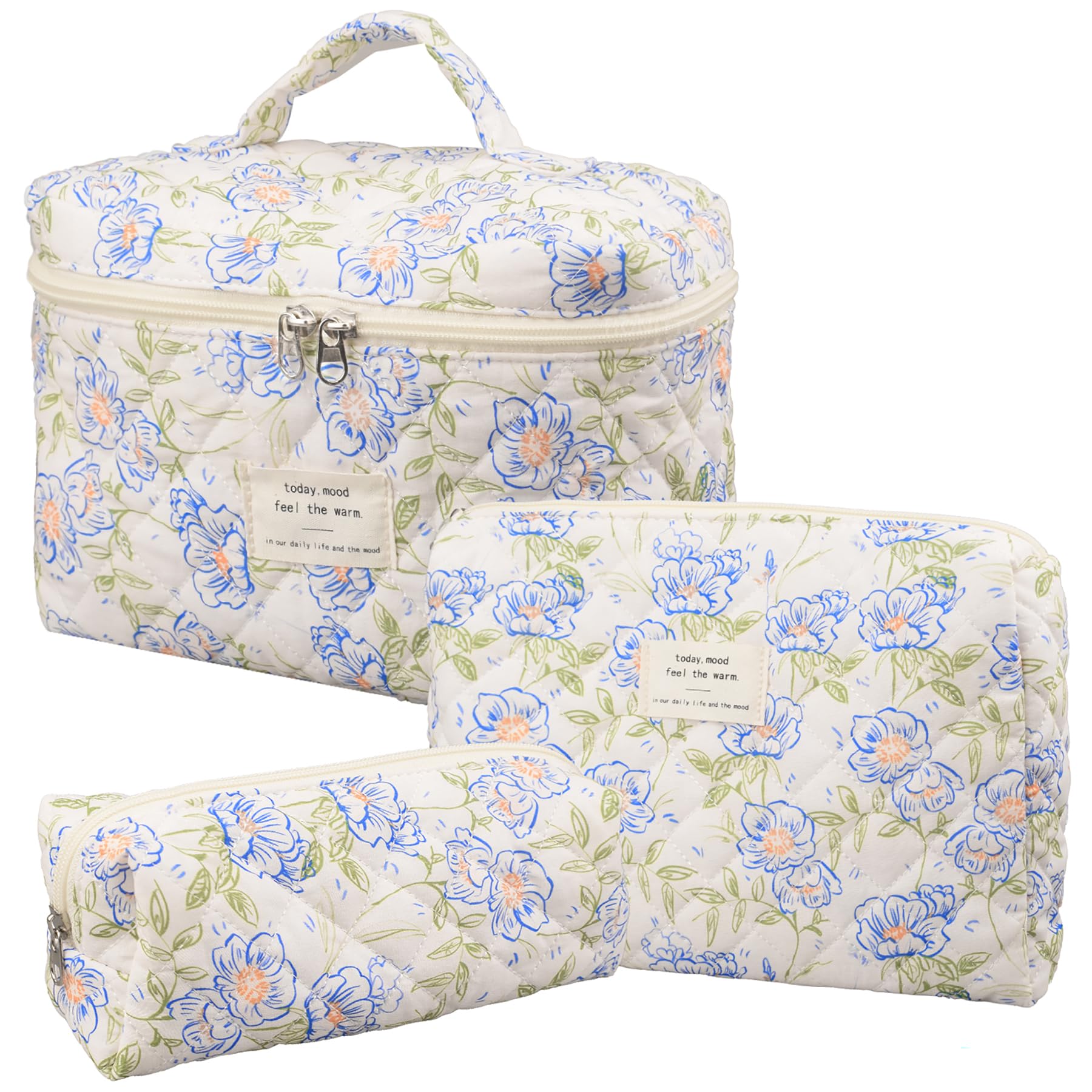 Trousse honitty matelassée fleuri pour rangement chic lors de vos déplacements.